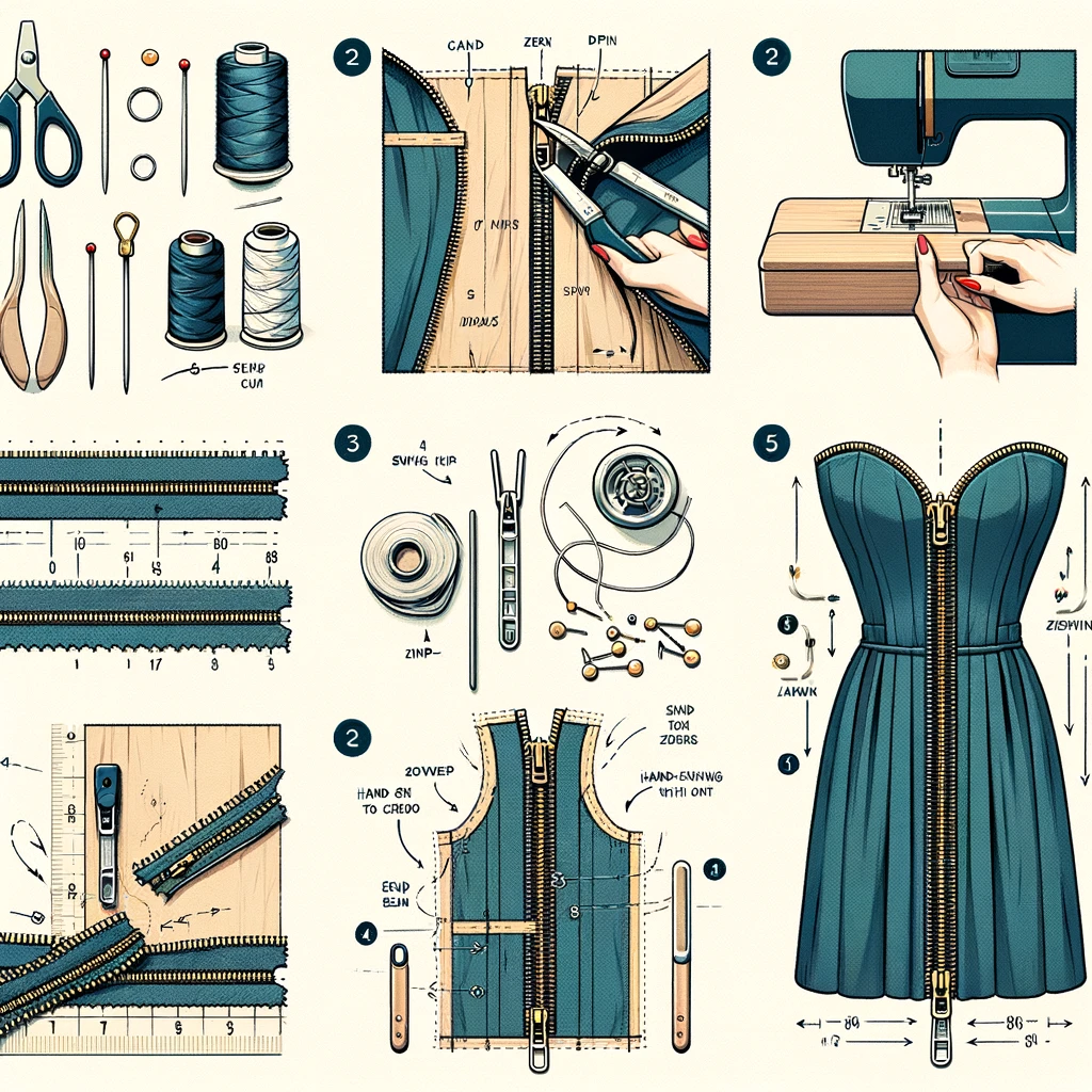 How to sew a zipper on a dress - iimage